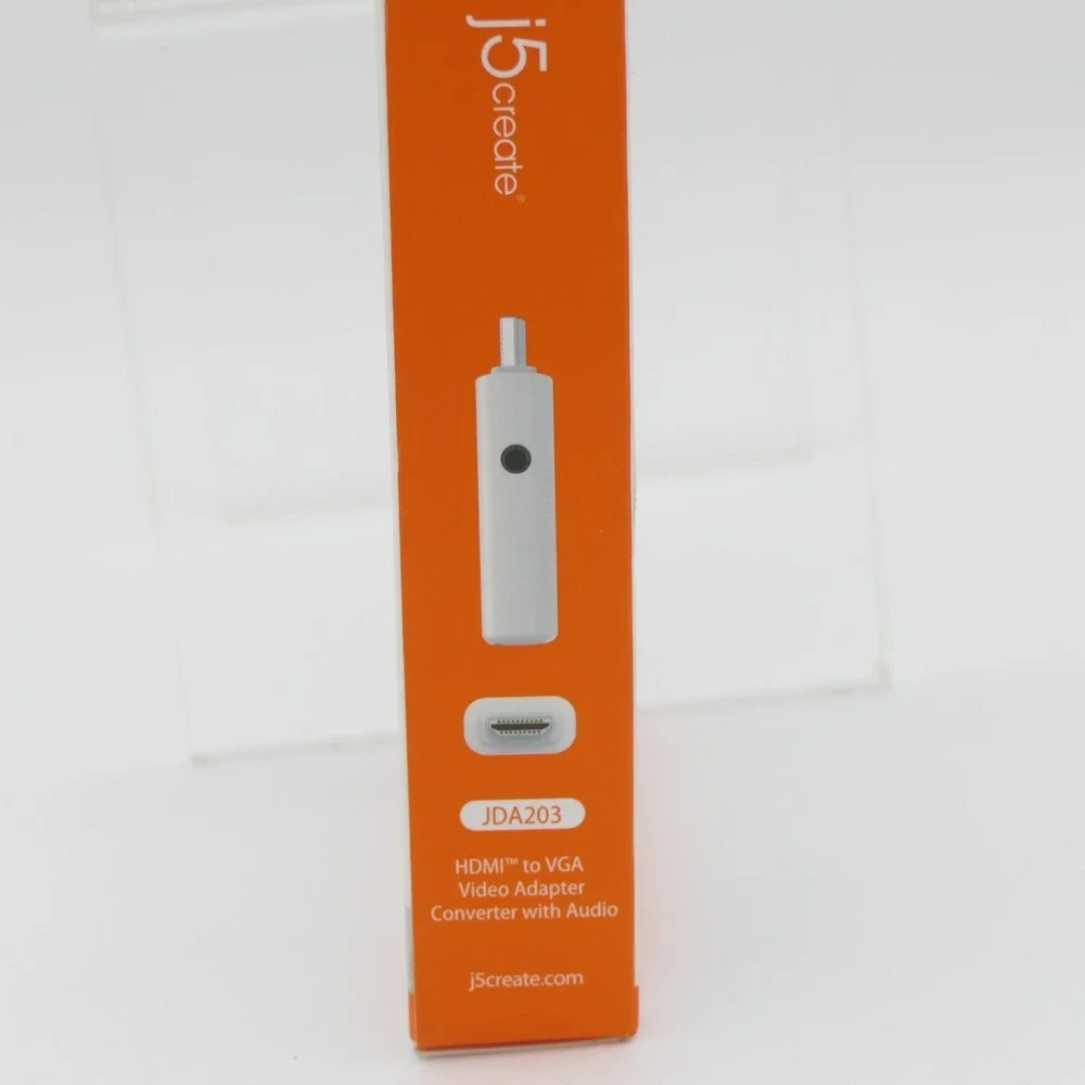 j5create‎ HDMI to VGA Video Adapter Converter w/ Audio JDA203 White Sealed Box